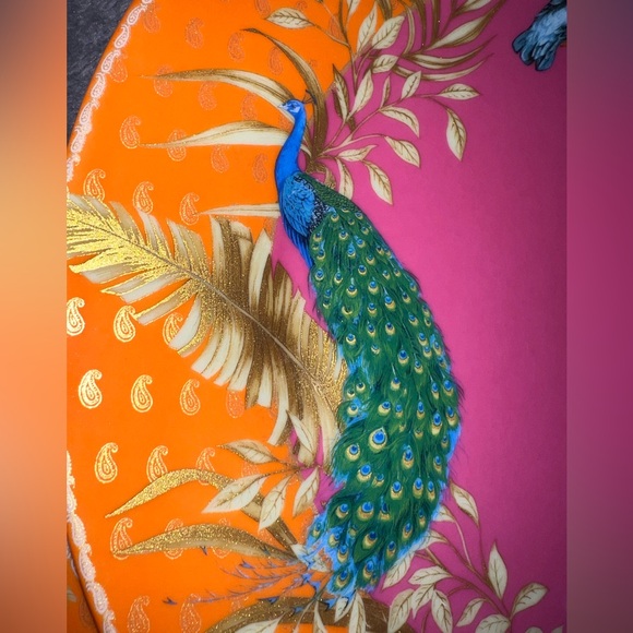 Williams Sonoma Palace RAJ Dinner Plates  Set of 5 Tiger Elephant Peacock & Bird - Picture 9 of 14